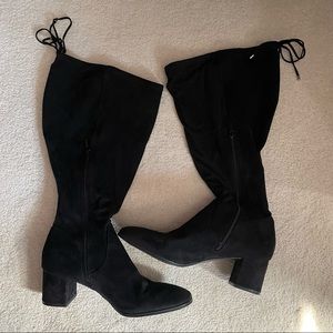 Chunky Heel Black Boots
